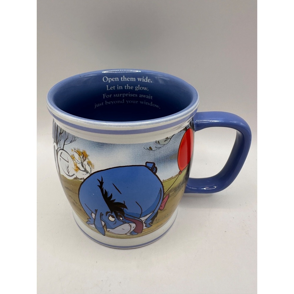 Disney Store Large Purple Eeyore Mug with Quote Red Balloon Winnie the Pooh
